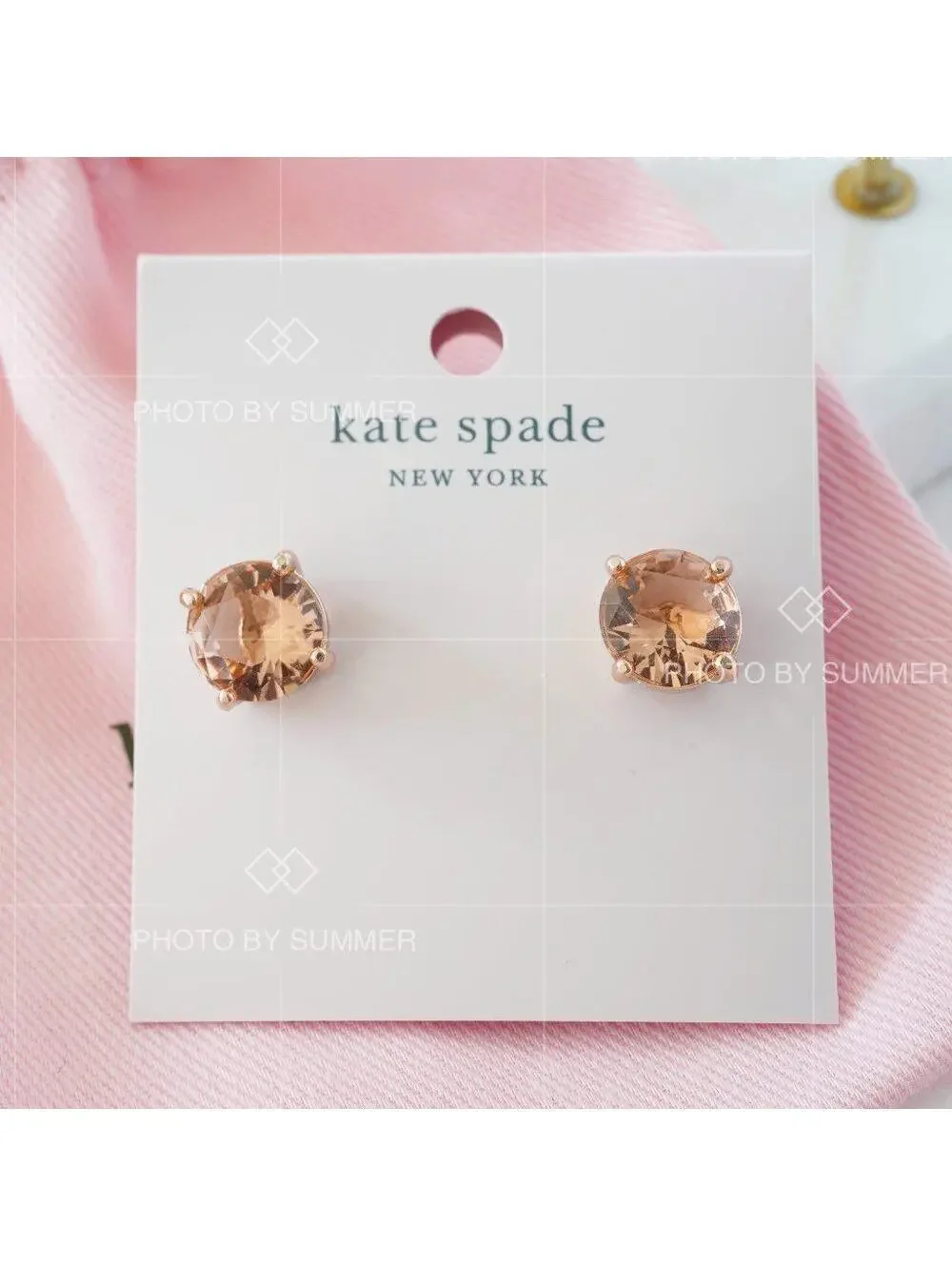 Kate Spade Gumdrop Studs Earrings Light Peach